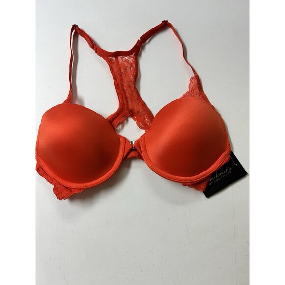 NWT Frederick’s Of Hollywood Push Up Padded Red Lace Bra Size 34B - Picture 1 of 8